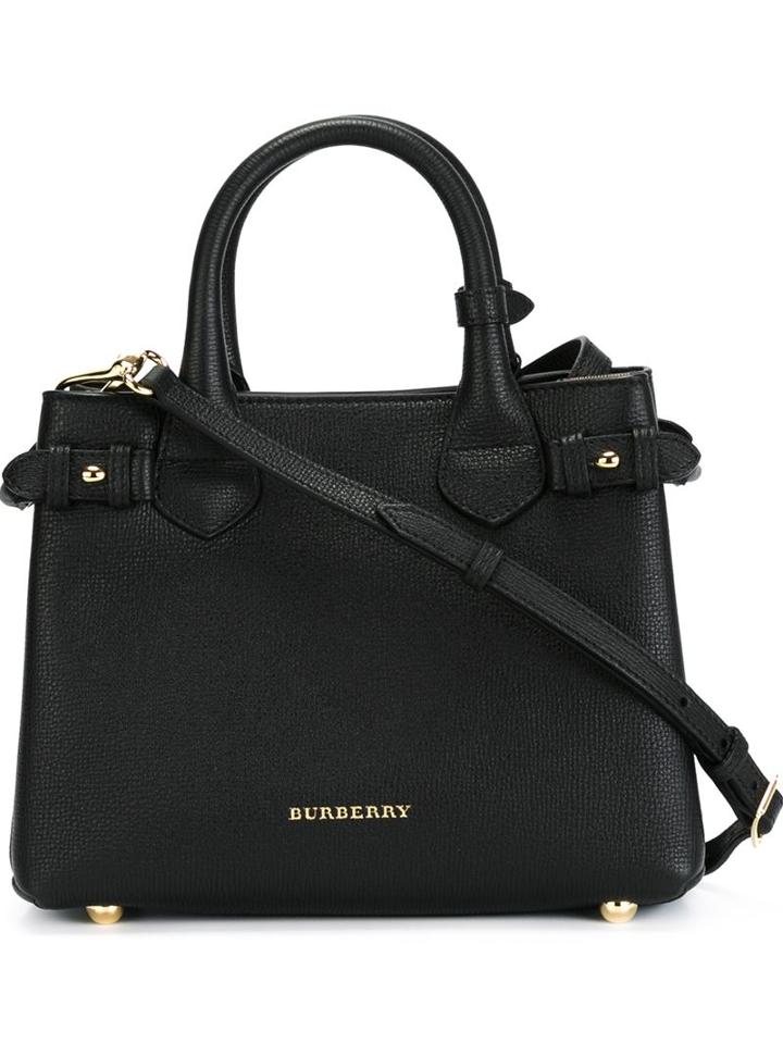 Burberry Small 'banner' Tote, Women's, Black