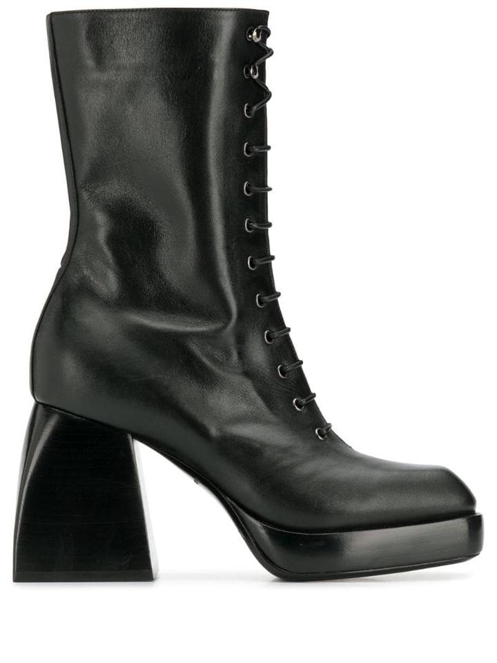 Nodaleto Bulla Block Heel Boots - Black