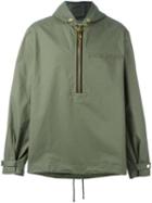 Palm Angels Oversized Zip Hooded Jacket, Men's, Size: Xs, Green, Cotton