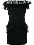 Christopher Kane 'hotfix' Fitted Dress, Women's, Size: 38, Black, Silk/polyester/spandex/elastane/aluminium