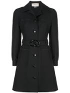 Gucci Double G Belted Shirt Dress - Black