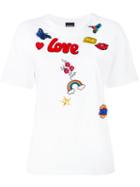 Ermanno Ermanno - Multi-patches T-shirt - Women - Cotton - 42, White, Cotton