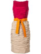 Paule Ka Colour-block Fitted Dress - Pink