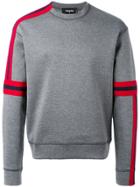 Dsquared2 Asymmetric Stripe Detail Sweatshirt - Grey