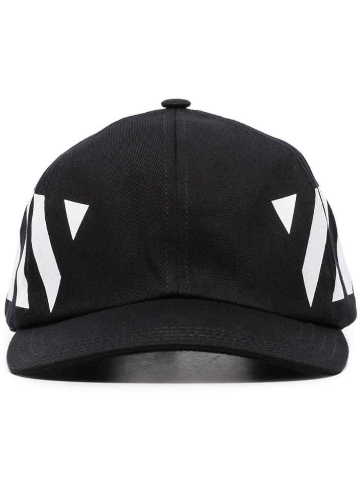 Off-white Black And White Diag Cotton Cap