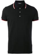Dsquared2 - Striped Collar Polo Shirt - Men - Cotton - M, Black, Cotton