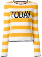 Alberta Ferretti Striped Today Sweater - White