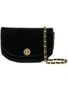 Chanel Vintage Round Flap Shoulder Bag - Black