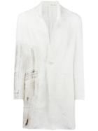 Isabel Benenato Longline Blazer - White