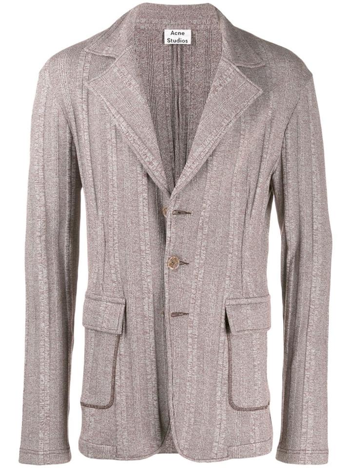 Acne Studios Single Breasted Tailored Blazer - Brown