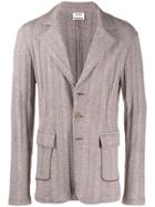Acne Studios Single Breasted Tailored Blazer - Brown