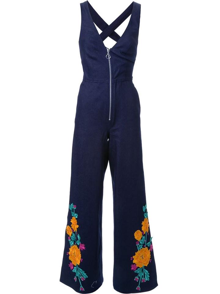 Adam Selman Embroidered Jumpsuit