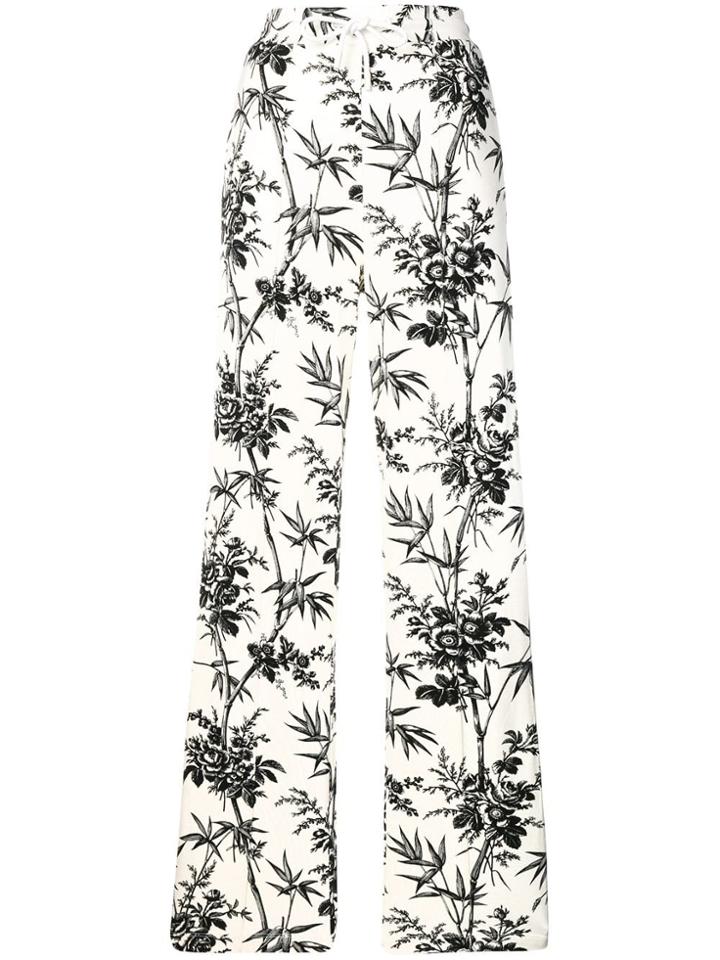 Essentiel Antwerp Printed Wide Leg Trousers - White