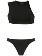 Haight Asymmetric Top Bikini Set - Black