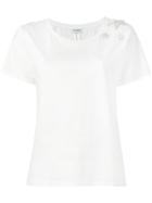 Saint Laurent Crystal Stars T-shirt - White