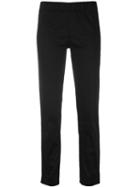 P.a.r.o.s.h. - Slim Fit Straight Trousers - Women - Cotton/spandex/elastane - L, Black, Cotton/spandex/elastane