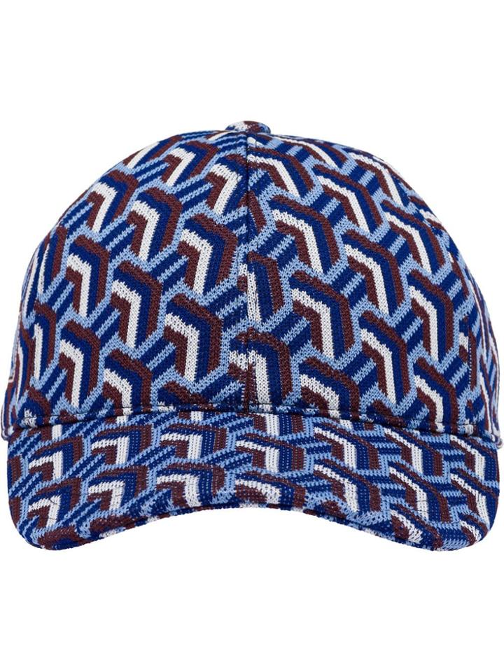 Prada Jacquard Baseball Cap - Blue