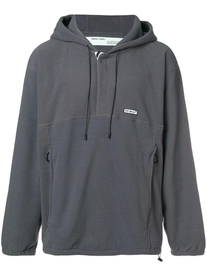 Off-white Oversized Hoodie - Grey