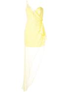 Michelle Mason Bustier Draped Gown - Yellow