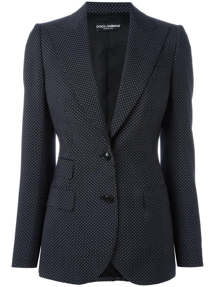 Dolce & Gabbana Polka Dot Blazer - Black
