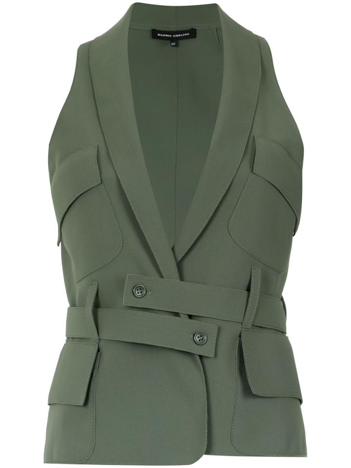 Gloria Coelho Blazer Street Blouse - Green