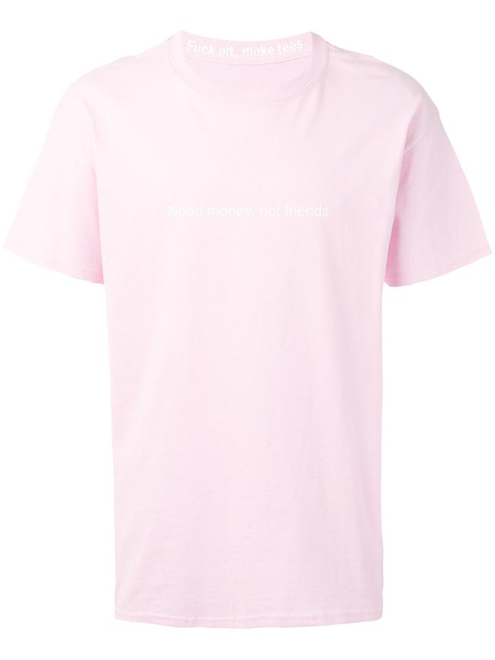 F.a.m.t. - Printed T-shirt - Unisex - Cotton - M, Pink/purple, Cotton