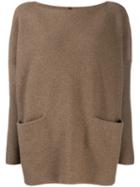Daniela Gregis Boat Neck Jumper - Brown