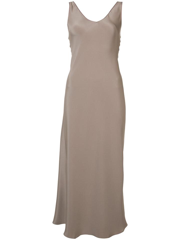 Peter Cohen Long Dress, Women's, Size: Medium, Nude/neutrals, Silk