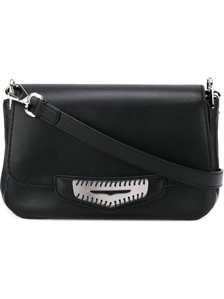 Tod S Mask Crossbody Bag, Women's, Black, Leather