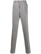 Brunello Cucinelli Striped Slim Fit Trousers - Grey