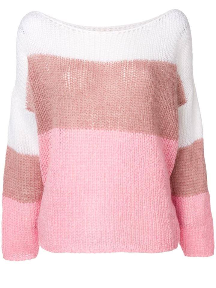 Semicouture Colour Block Jumper - Pink