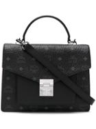 Mcm Patricia Satchel In Visetos - Black