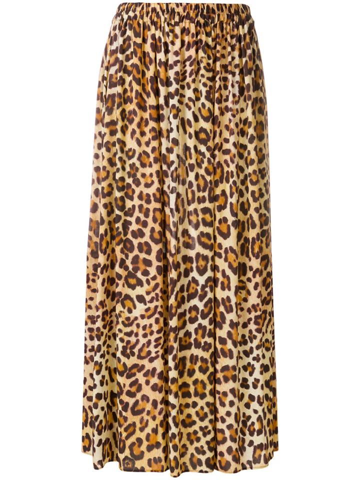 Simonetta Ravizza Gabri Leopard Print Maxi Skirt - Brown