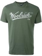 Woolrich - Logo Embroidered T-shirt - Men - Cotton - Xxl, Green, Cotton