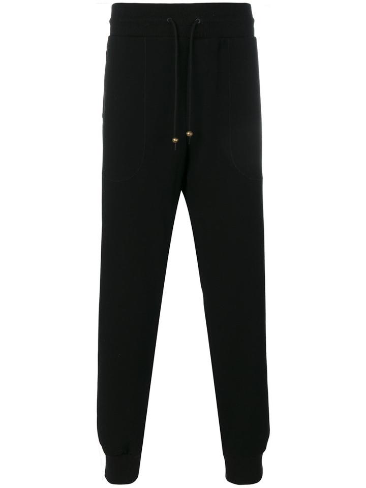 Mr & Mrs Italy - Drawstring Track Pants - Men - Cotton/lyocell/virgin Wool - 50, Black, Cotton/lyocell/virgin Wool
