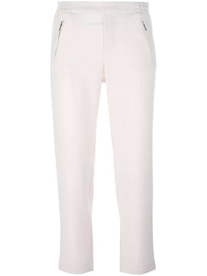 Steffen Schraut Elasticated Waistband Cropped Trousers - White