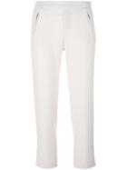 Steffen Schraut Elasticated Waistband Cropped Trousers - White