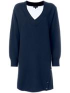 Rag & Bone Knitted V-neck Dress - Blue