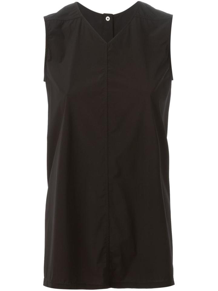 Rick Owens V-neck Tank Top, Women's, Size: 42, Black, Polyamide/spandex/elastane
