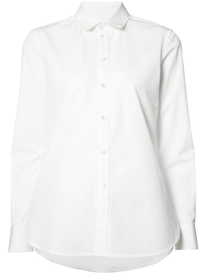 Saint Laurent Long-sleeved Shirt, Women's, Size: 36, White, Cotton