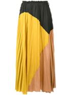 Ulla Johnson Colour Block Pleated Skirt - Black