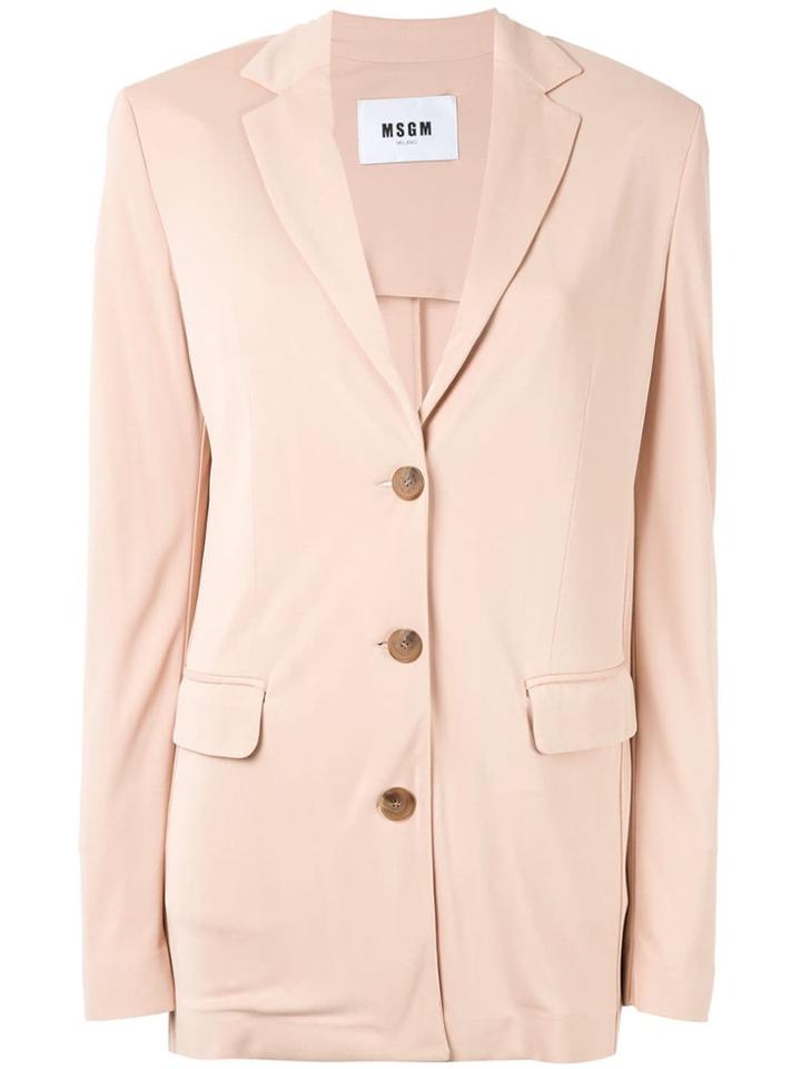Msgm Smart Buttoned Blazer - Pink