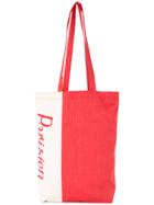 Maison Kitsuné Parisien Print Tote - Red