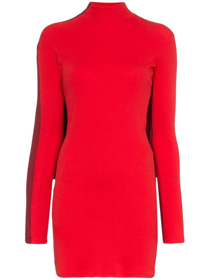 Y / Project High Neck Cotton-blend Dress And Top - Red