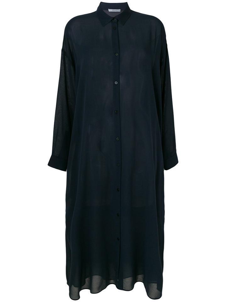Dusan Oversized Shirt Dress - Blue