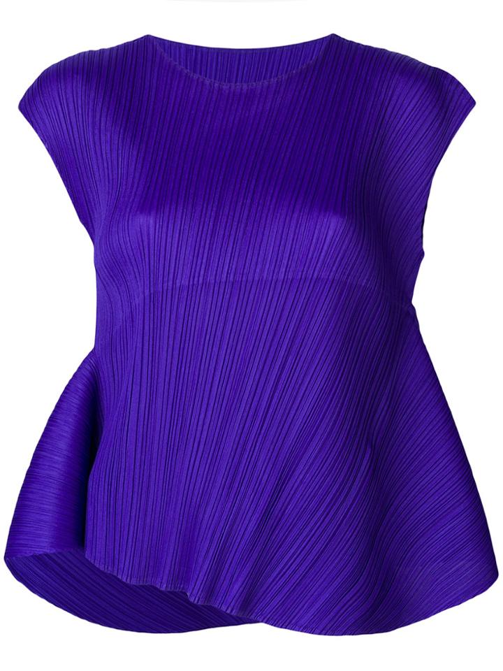 Pleats Please By Issey Miyake Asymmetric Pleated T-shirt - Pink &