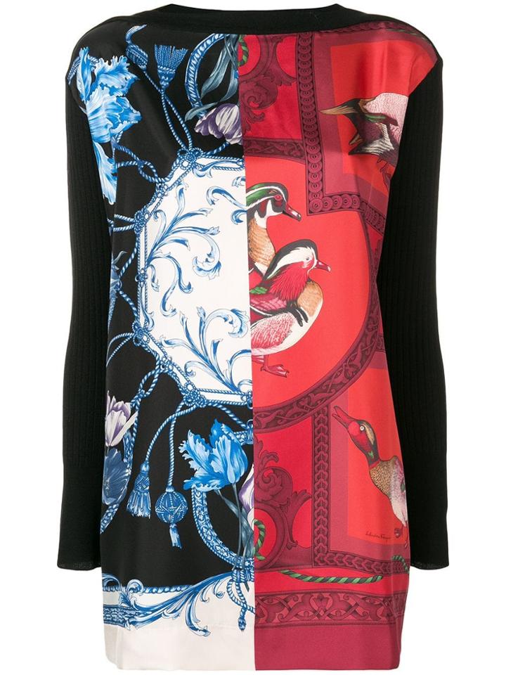 Salvatore Ferragamo Printed Sweater - Black