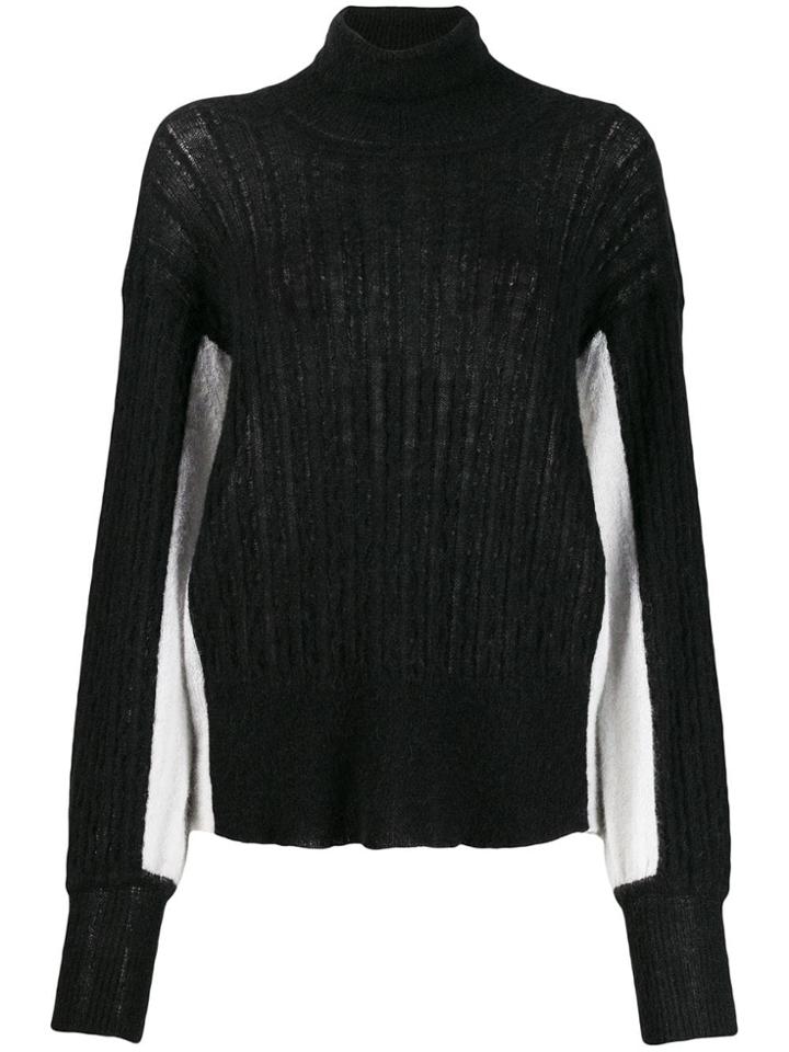 Maison Flaneur Colour Block Jumper - Black
