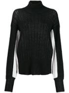 Maison Flaneur Colour Block Jumper - Black
