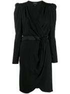 Giambattista Valli Mock Wrap Midi Dress - Black